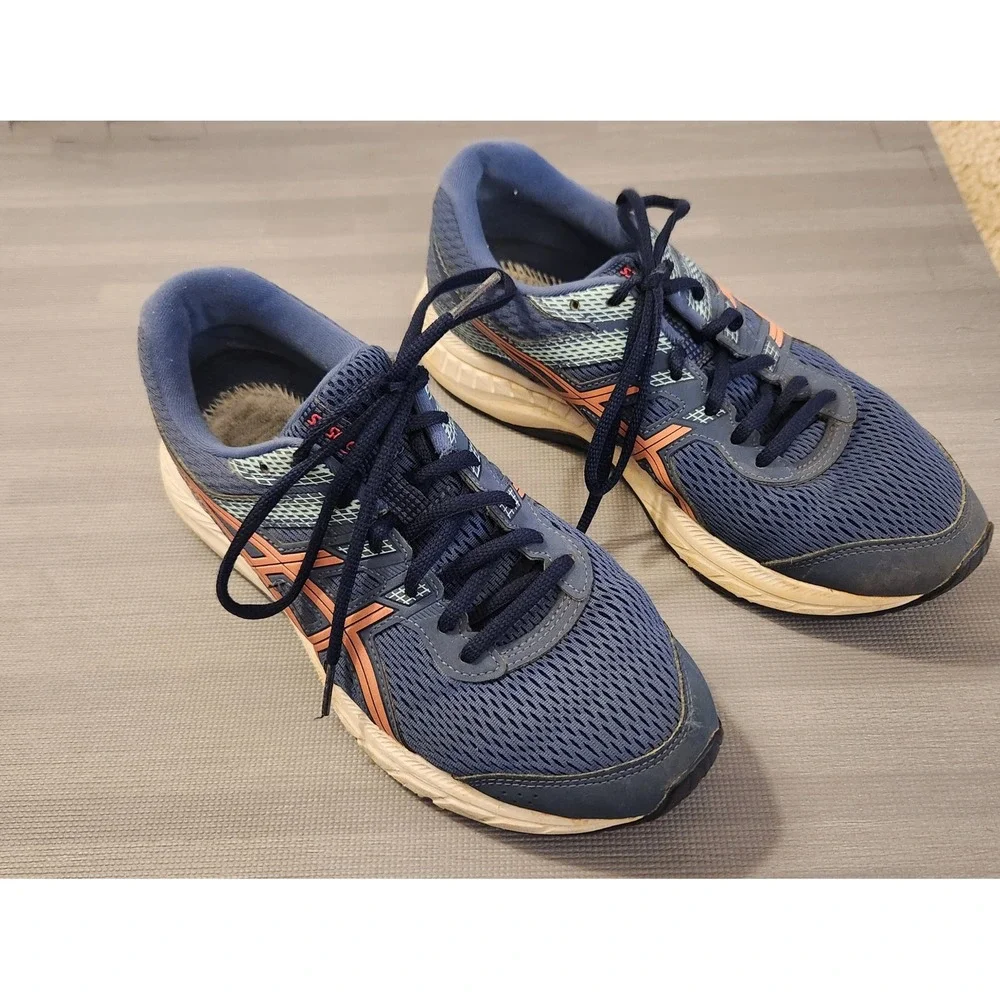 ASICS Gel-Contend 6 Womens Running Shoes Blue Coral‎ 1012A570 Size 8.5